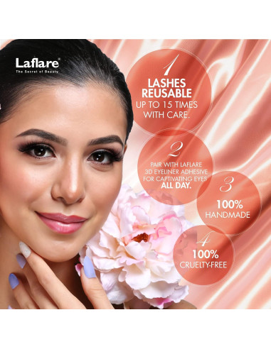 Pestañas Postizas Laflare 3D Silk Mink Ojos de Gato SM01