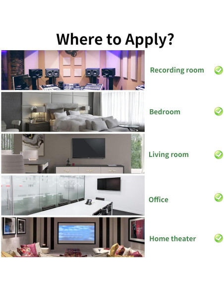 Paneles Acústicos VANCORE 6 Piezas 40x30cm Aislamiento Sonoro