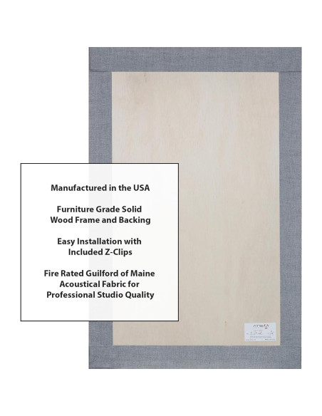 Panel Acústico Absorbente ATS Acoustics 61x91x5 cm Humo Azul