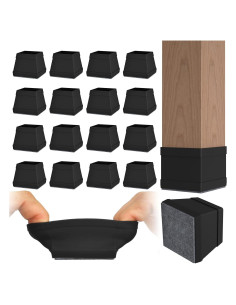 16 Protectores de Piso de Silicona Cuadrados Uukyttrium - Antirayaduras