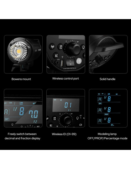 Flash Estudio Godox DP400III-V 400Ws con LED 30W y 2.4G