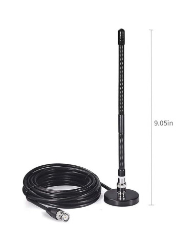Antena CB CORONIR 27MHz con Base Magnética y Cable 3m