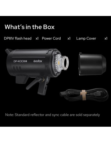 Flash Estudio Godox DP400III-V 400Ws con LED 30W y 2.4G