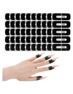 100 Protectores de Esmalte de Uñas YUXIANLB - Silicona Negra