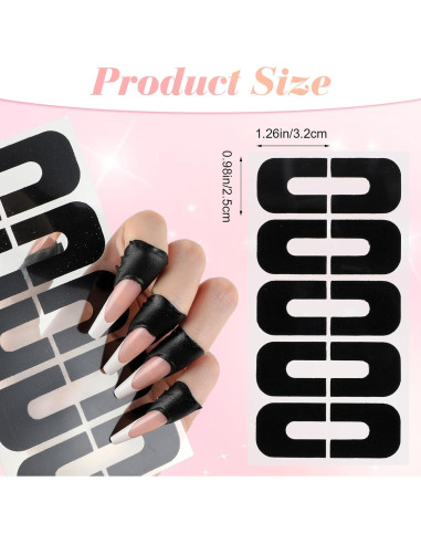 100 Protectores de Esmalte de Uñas YUXIANLB - Silicona Negra
