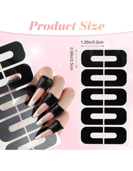 100 Protectores de Esmalte de Uñas YUXIANLB - Silicona Negra