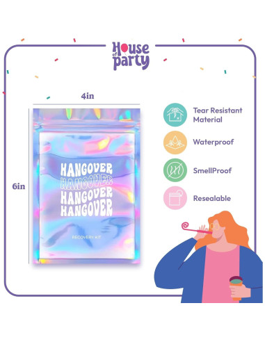 Kit de Resaca House of Party 10 Piezas Holográficas 5x7