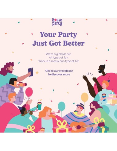 Kit de Resaca House of Party 10 Piezas Holográficas 5x7