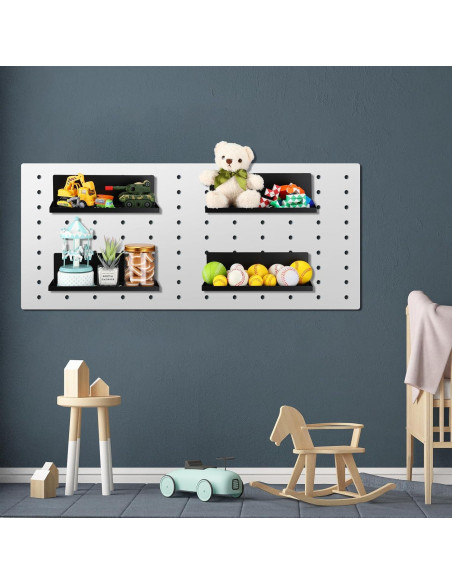 Estanterías Magnéticas Therwen para Cocina - Paquete de 4, 30x12x9 cm, Negro