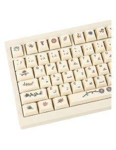 135 Teclas PBT Retro Beige GEKUCAP para Teclados Mecánicos