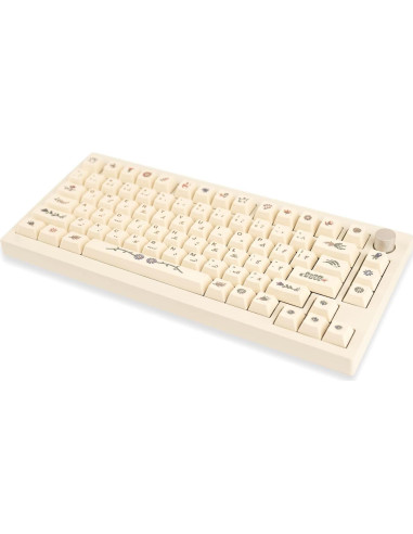 135 Teclas PBT Retro Beige GEKUCAP para Teclados Mecánicos