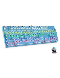 Teclado Mecánico Retro Punk Ltvystore 104 Teclas Azul RGB