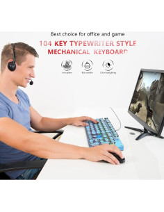 Teclado Mecánico Retro Punk Ltvystore 104 Teclas Azul RGB 2