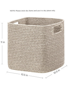 Cestas de Almacenamiento UBBCARE 28 cm, 2-Pack de Algodón Marrón 2