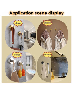 Ganchos de Succión para Pared de Ducha DSXHXXKG - 2 Unidades Negros 2