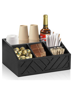 Organizador de café negro Ukonvi para cápsulas y accesorios