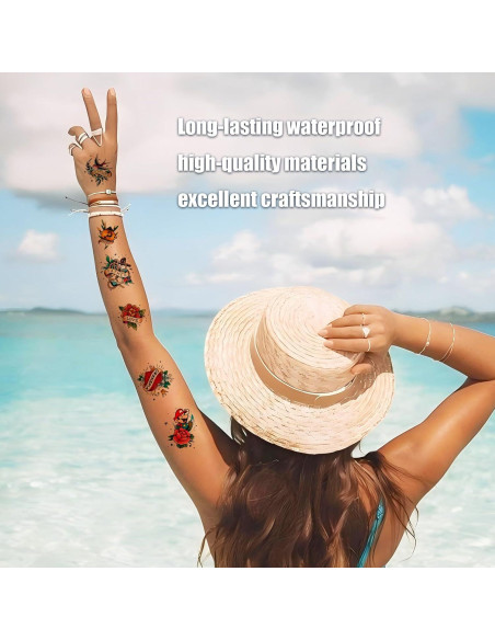 53 Tatuajes Temporales Superhéroes Roarhowl - Retro y Coloridos