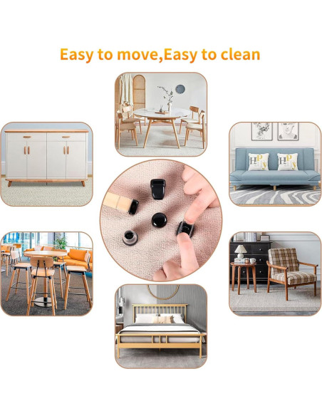 16 Deslizadores de Pierna de Silla GAGUIUP para Alfombra 1.27-1.78cm