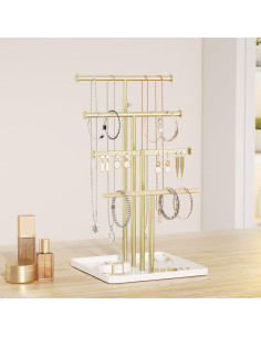 Organizador de Joyas Josmimic Dorado Ajustable 48 cm 2