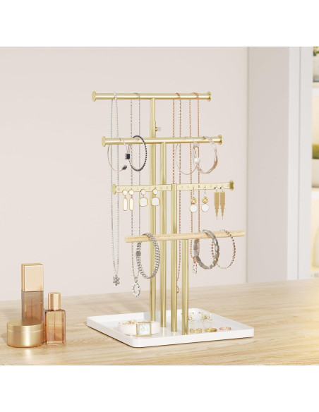 Organizador de Joyas Josmimic Dorado Ajustable 48 cm Organizador de Joyas Josmimic Dorado Ajustable 48 cm