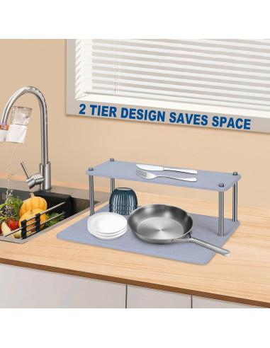 Alfombrilla de Secado de Piedra EOZAIYO 39.9x30 cm Antideslizante