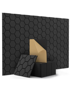 Paneles Aislantes Autoadhesivos Kuchoow 12 Piezas 30.48cm Negro