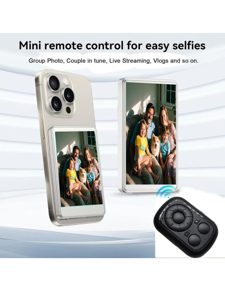 Monitor Selfie Magnético Genérico para iPhone - 10.1 cm Monitor Selfie Magnético Genérico para iPhone - 10.1 cm