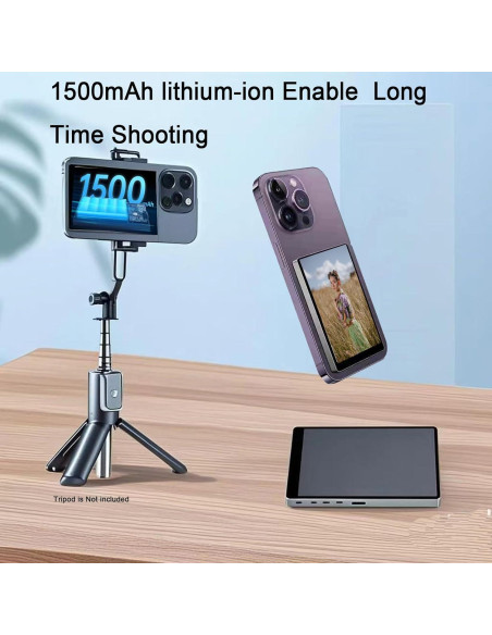 Monitor Selfie Magnético Genérico para iPhone - 10.1 cm Monitor Selfie Magnético Genérico para iPhone - 10.1 cm