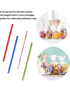 Bolsas de Regalo Transparentes QCBF 10x23 cm 100 Pcs Holográficas 2