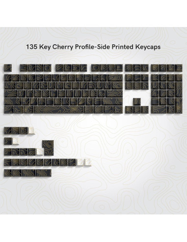 Set de Teclas Dagaladoo PBT Topográfico Negro 136 Teclas