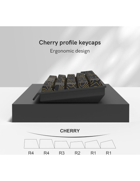 Set de Teclas Dagaladoo PBT Topográfico Negro 136 Teclas