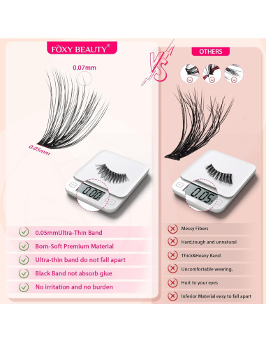 Kit de Extensión de Pestañas CCODDY 480 Pcs 20D-50D DIY