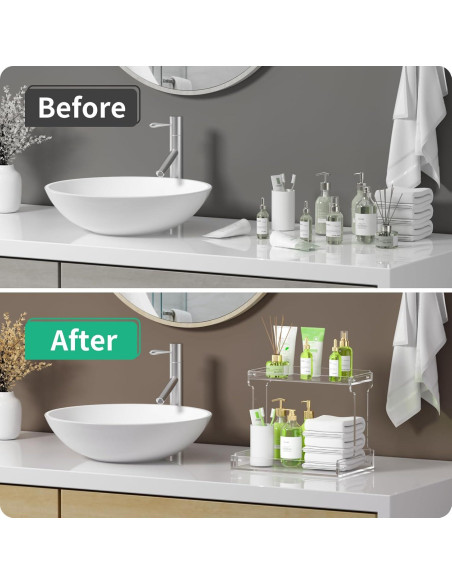 Organizador de Encimera de Baño NPPLUS 2 Niveles Acrílico
