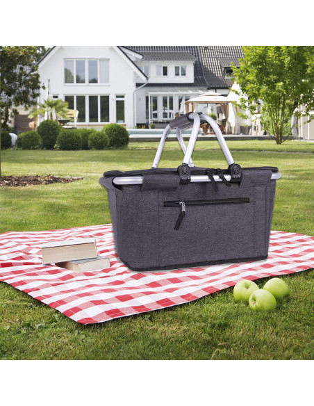 Cesta de Picnic Plegable SIYUAN 27L Aislada Negra