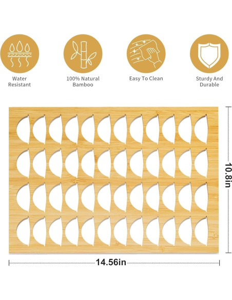 Organizador de Cápsulas de Café MinBoo de Bambú para 40 Cápsulas