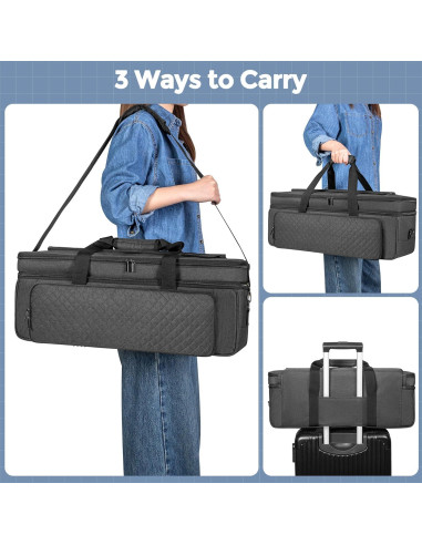 Funda de Doble Capa LUXJA para Cricut Maker y Explore - Negro