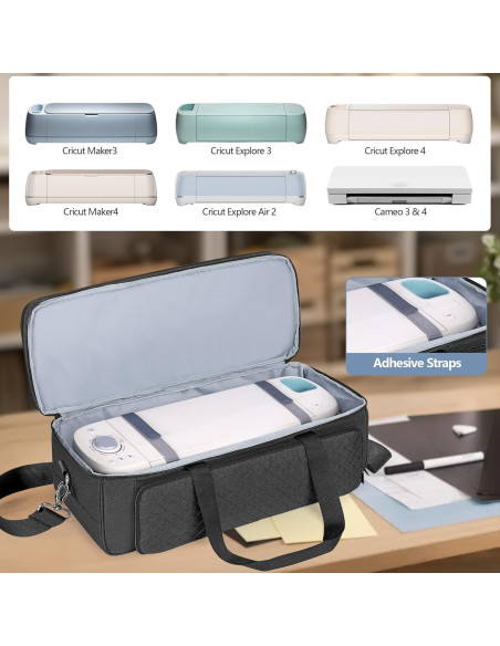 Funda de Doble Capa LUXJA para Cricut Maker y Explore - Negro