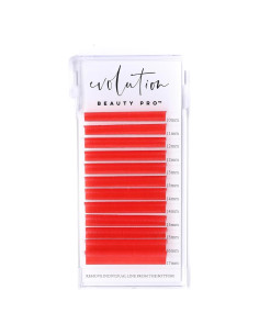 Extensiones de Pestañas Neón Rojo Ferrari 10-17mm Evolution Beauty