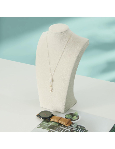 Soporte de Bustos para Collares Coward Terciopelo Beige 22.86 cm Soporte de Bustos para Collares Coward Terciopelo Beige 22.86 cm