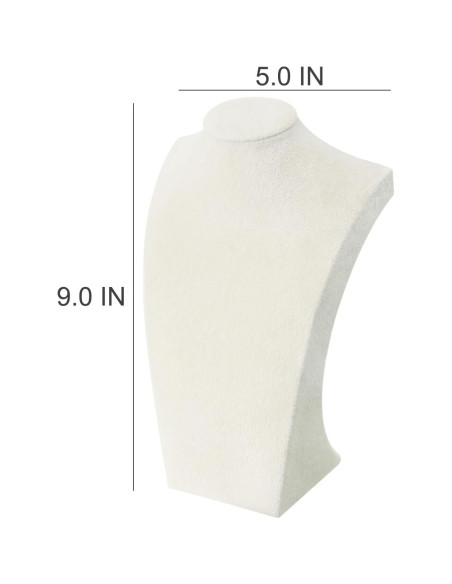 Soporte de Bustos para Collares Coward Terciopelo Beige 22.86 cm Soporte de Bustos para Collares Coward Terciopelo Beige 22.86 cm