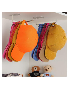 Soporte para Gorras de Béisbol Daoun - 2 Piezas Metal Plata