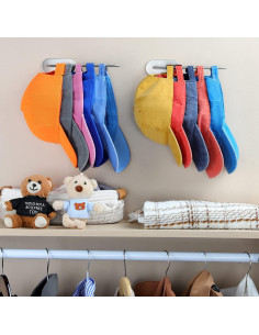 Soporte para Gorras de Béisbol Daoun - 2 Piezas Metal Plata 2