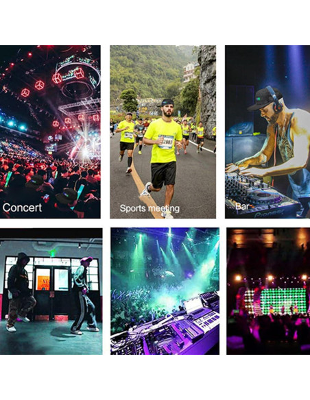 Gorra LED Programable Colorida Ajustable Algodón