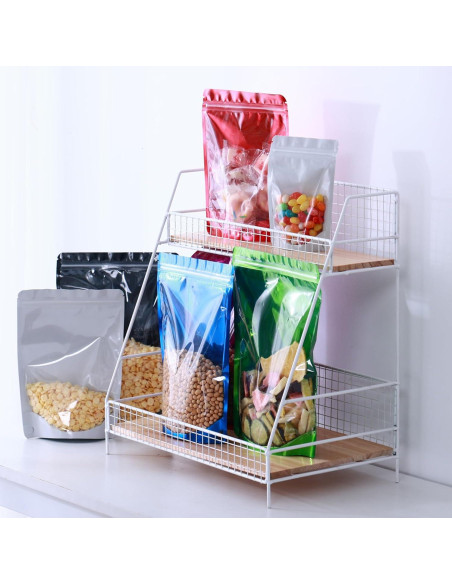 200 Bolsas Mylar Resellables 14.9x22 cm Lucpur con Ventana