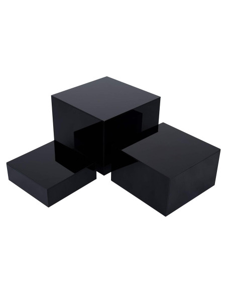 Conjunto de 3 Soportes de Acrílico Negro Brillante Red Co.