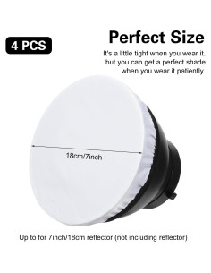 4 Piezas Difusor de Luz 18cm Telooco para Fotografía 2