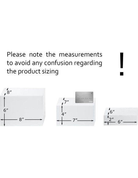 Conjunto de 3 Soportes de Acrílico Negro Brillante Red Co.
