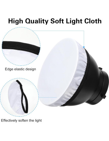 4 Piezas Difusor de Luz 18cm Telooco para Fotografía