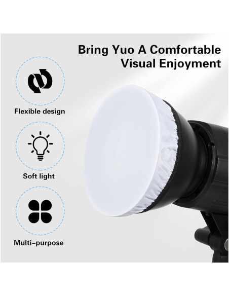 4 Piezas Difusor de Luz 18cm Telooco para Fotografía