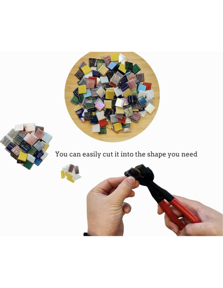 Azulejos de Mosaico Iridiscente SMEIINIK 180 Piezas 20mm